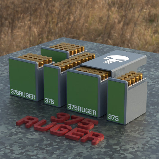 Filamelt Munitionsbox / Ammo Box .375 Ruger – Patronenbox für 50 Schuss, Made in Germany