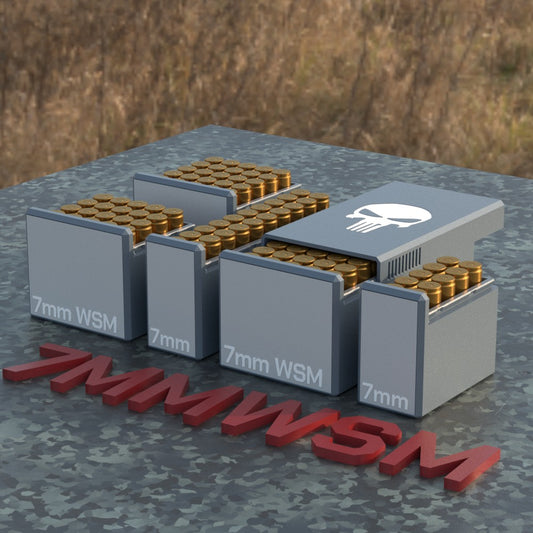 Filamelt Munitionsbox / Ammo Box 7mm WSM – Patronenbox für 50 Schuss, Made in Germany