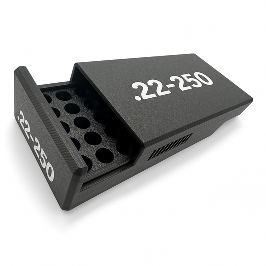 Filamelt Munitionsbox / Ammo Box .22-250 Remington – Patronenbox für 50 Schuss, Made in Germany