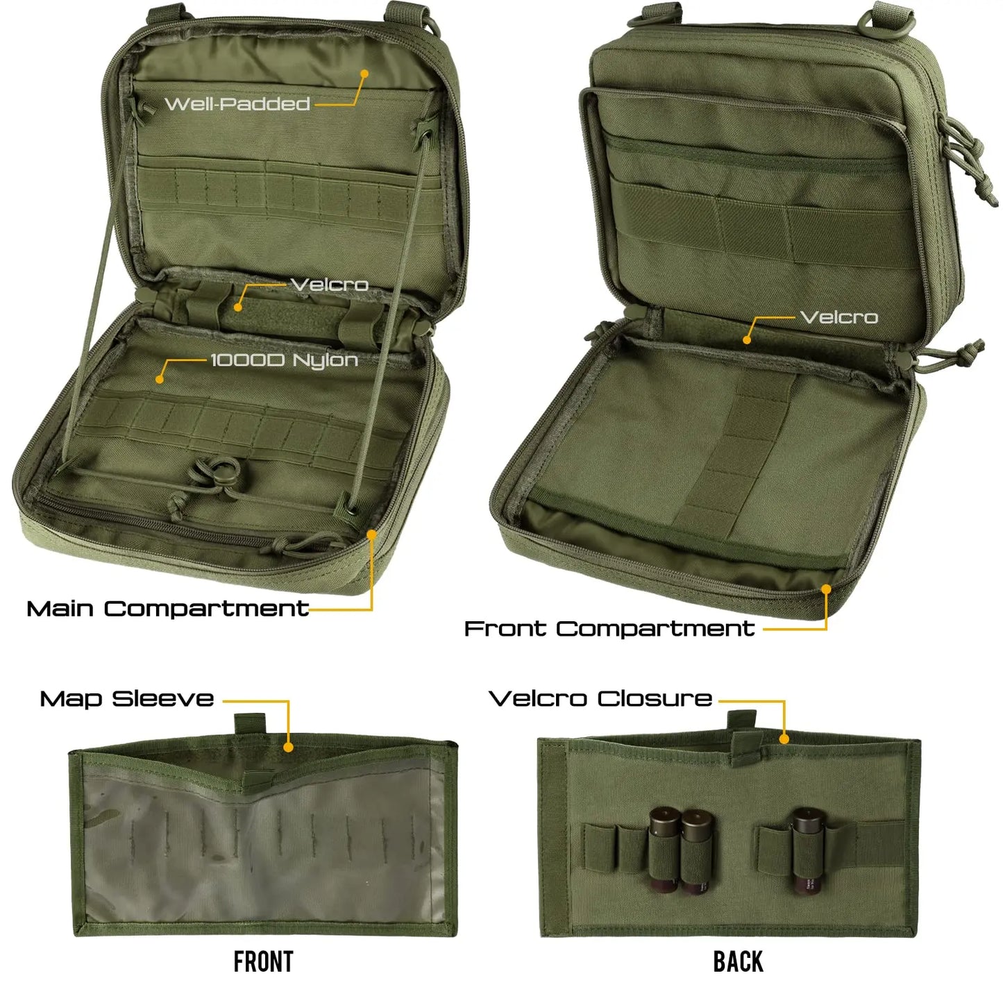 Taktische Admin-Tasche – MOLLE-kompatibel, doppellagig & mit großer Kapazität
