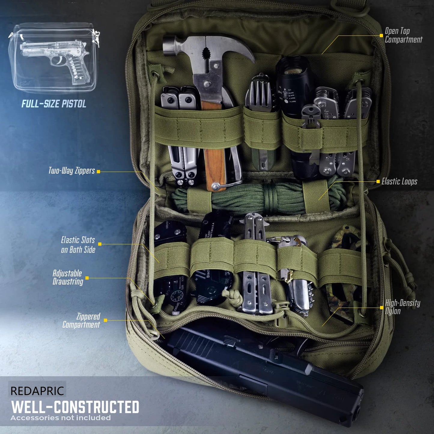 Taktische Admin-Tasche – MOLLE-kompatibel, doppellagig & mit großer Kapazität