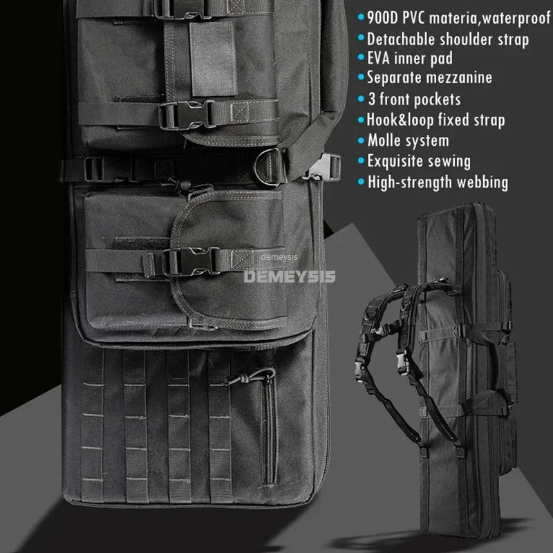 Taktische MOLLE-Waffentasche für 2 Gewehre – 600D Oxford – Rucksack & Tasche – 95 cm / 116 cm – Airsoft, Jagd, Schießsport