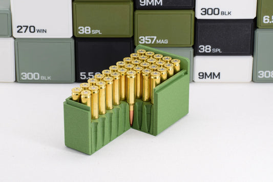 Filamelt Munitionsbox / Ammo 6.8 Western (Winchester/Browning) – Patronenbox für 50 Schuss, Made in Germany